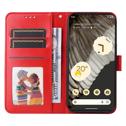 For Google Pixel 7 Pro 5G PU Leather Sunflower Imprinted Phone Case Flip Stand Wallet Cover