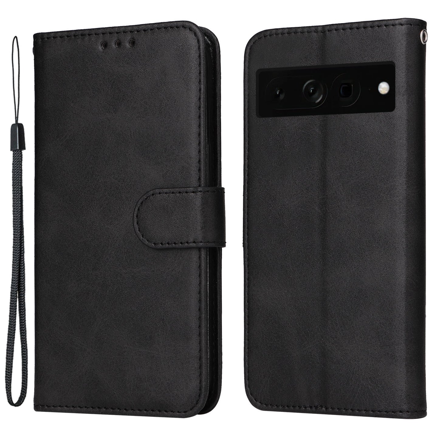 For Google Pixel 7 Pro 5G PU Leather Wallet Stand Case Calf Texture Anti-drop Phone Case