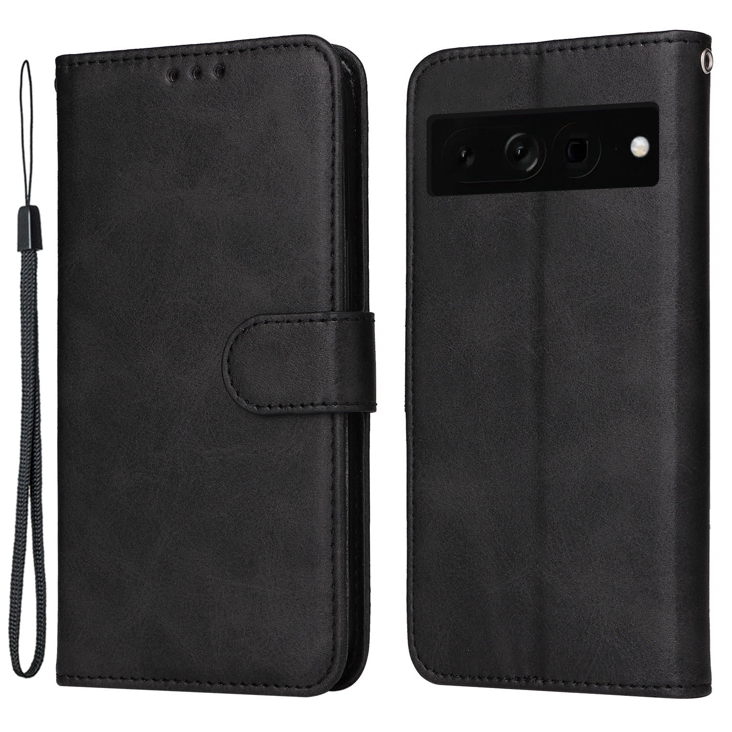 For Google Pixel 7 Pro 5G PU Leather Wallet Stand Case Calf Texture Anti-drop Phone Case