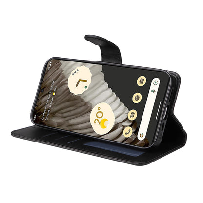 For Google Pixel 7 Pro 5G PU Leather Wallet Stand Case Calf Texture Anti-drop Phone Case