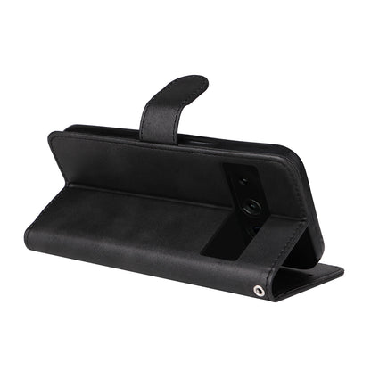 For Google Pixel 7 Pro 5G PU Leather Wallet Stand Case Calf Texture Anti-drop Phone Case