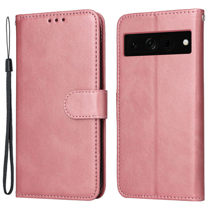 For Google Pixel 7 Pro 5G PU Leather Wallet Stand Case Calf Texture Anti-drop Phone Case