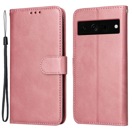 For Google Pixel 7 Pro 5G PU Leather Wallet Stand Case Calf Texture Anti-drop Phone Case