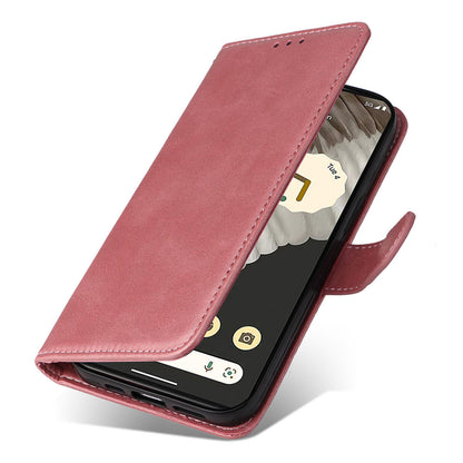 For Google Pixel 7 Pro 5G PU Leather Wallet Stand Case Calf Texture Anti-drop Phone Case