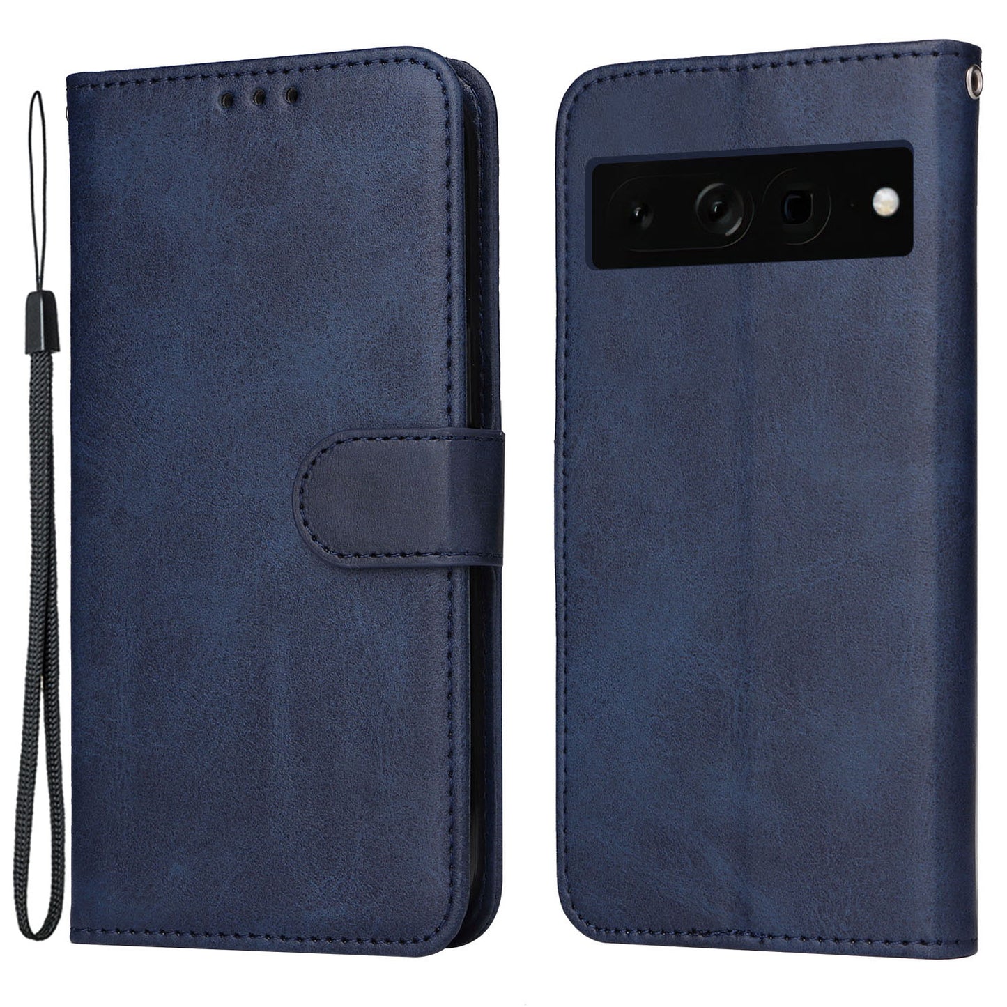 For Google Pixel 7 Pro 5G PU Leather Wallet Stand Case Calf Texture Anti-drop Phone Case