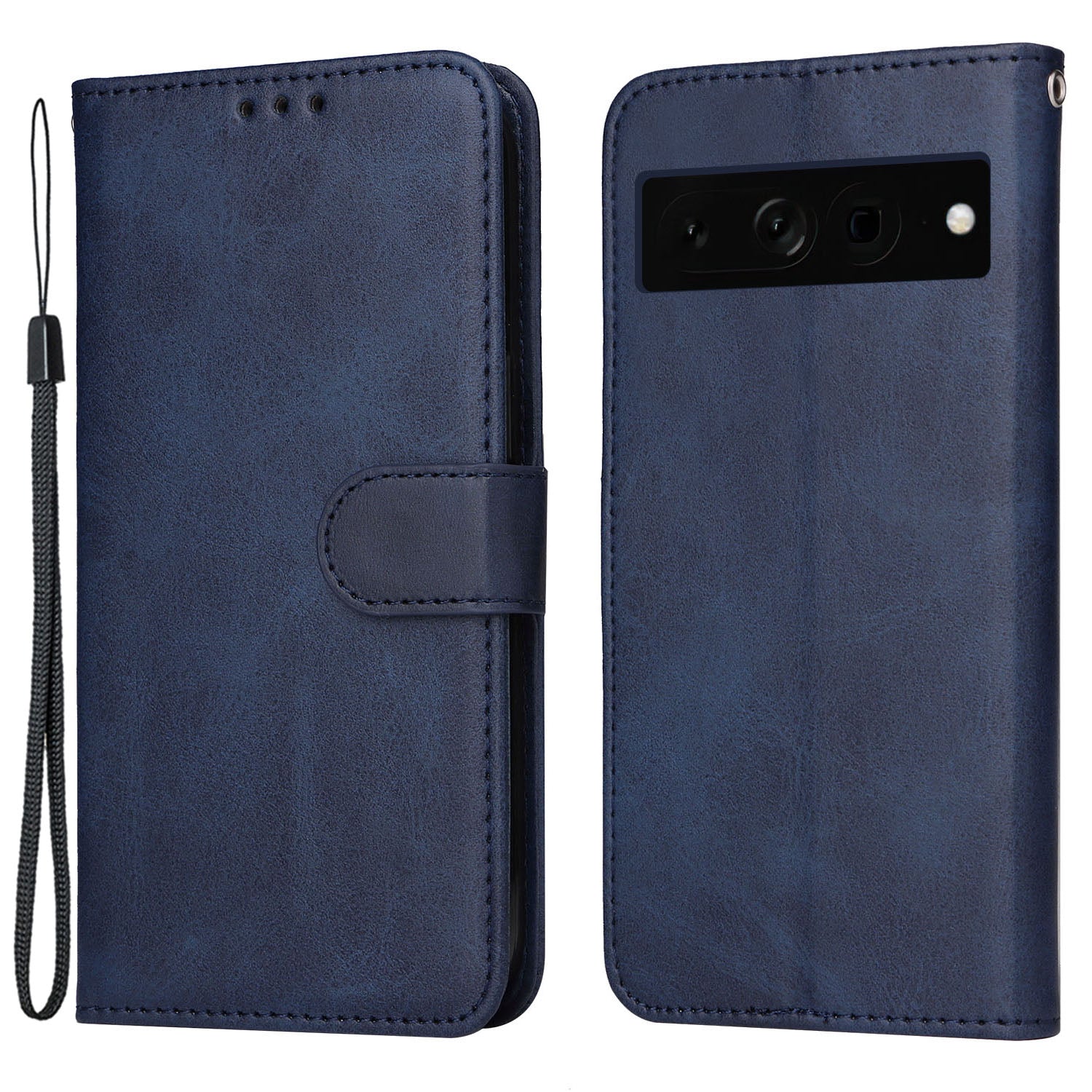 For Google Pixel 7 Pro 5G PU Leather Wallet Stand Case Calf Texture Anti-drop Phone Case
