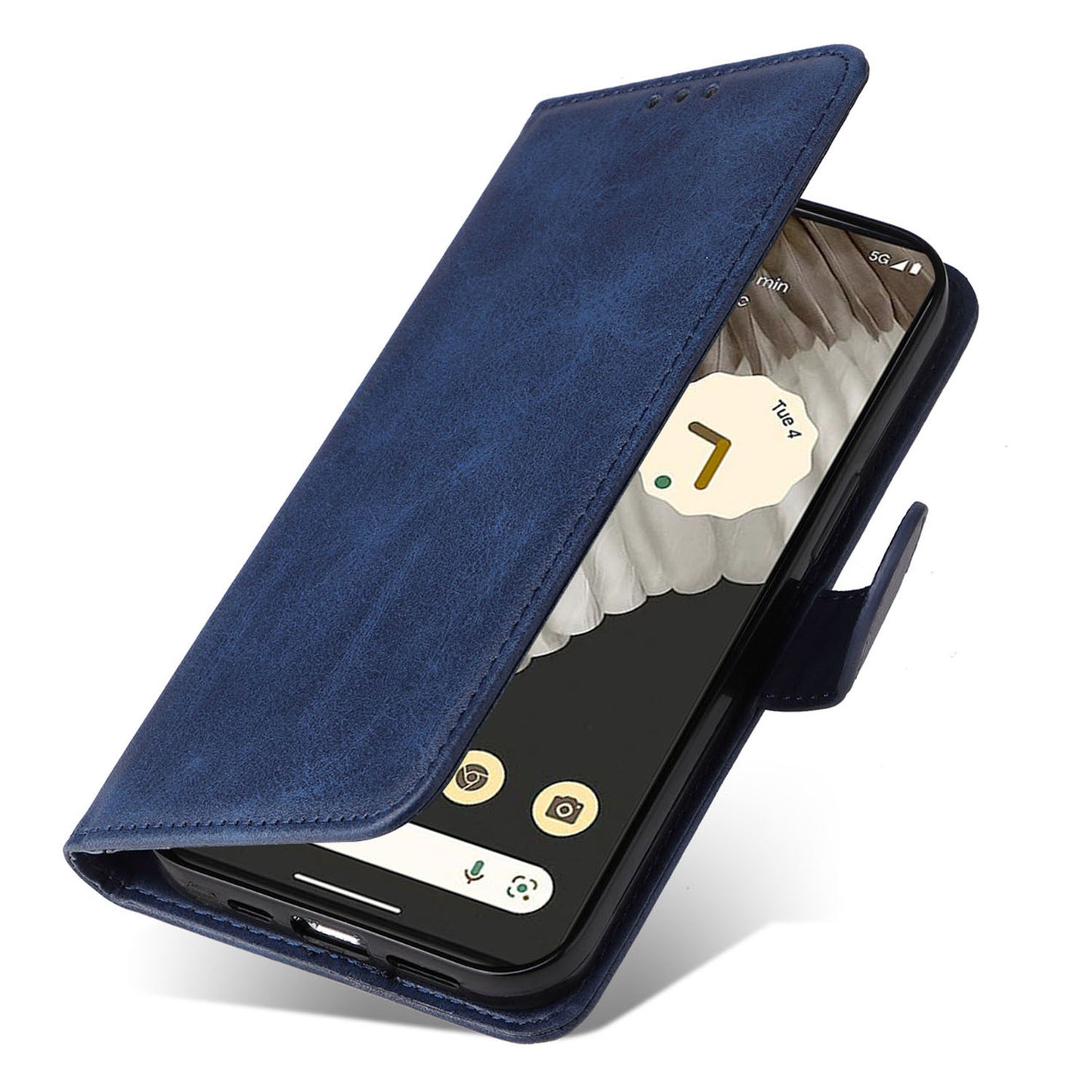 For Google Pixel 7 Pro 5G PU Leather Wallet Stand Case Calf Texture Anti-drop Phone Case