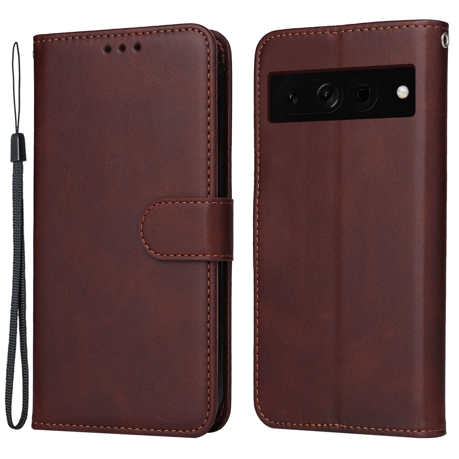 For Google Pixel 7 Pro 5G PU Leather Wallet Stand Case Calf Texture Anti-drop Phone Case