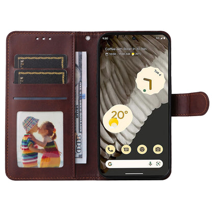 For Google Pixel 7 Pro 5G PU Leather Wallet Stand Case Calf Texture Anti-drop Phone Case