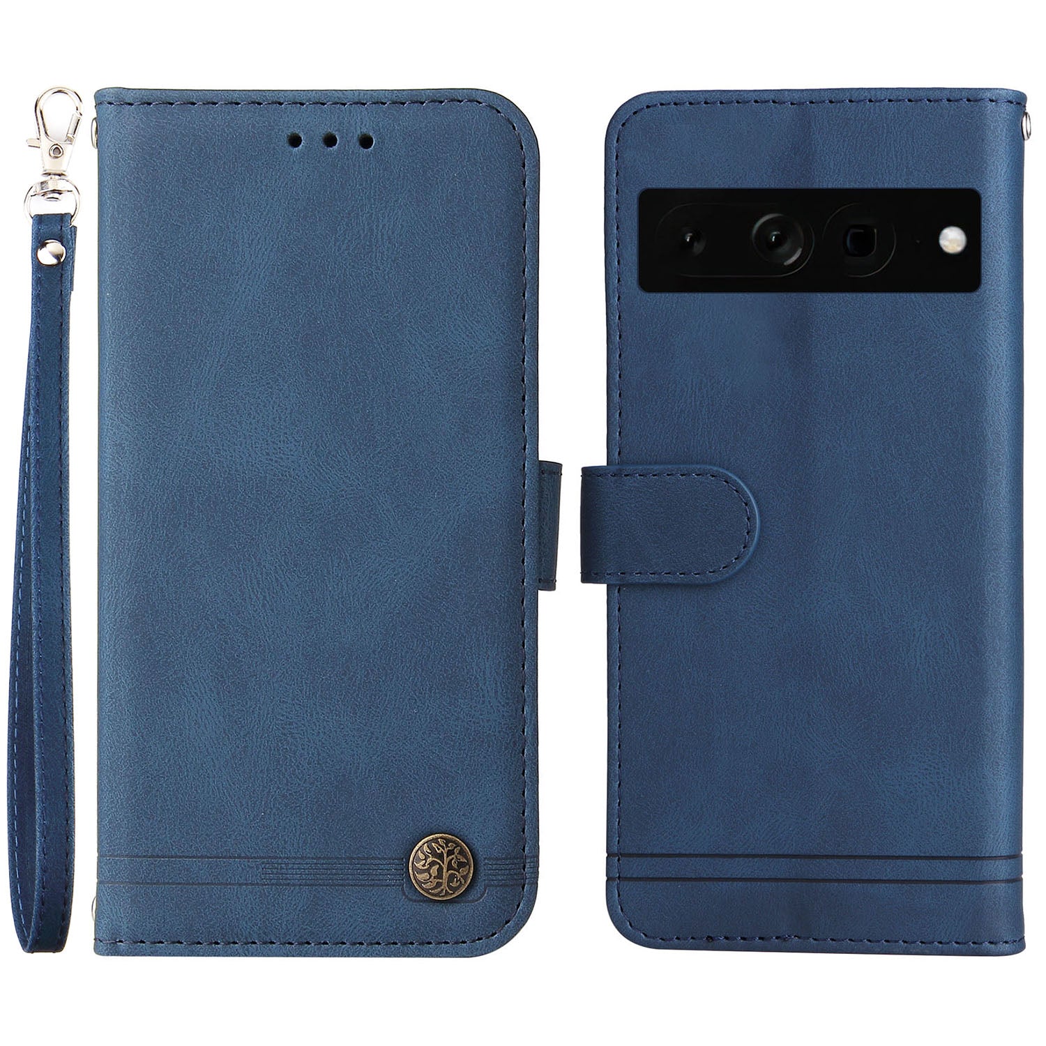 For Google Pixel 7 Pro 5G Dustproof Wallet Phone Case Imprinted Lines Stand Skin-touch PU Leather+TPU Cover