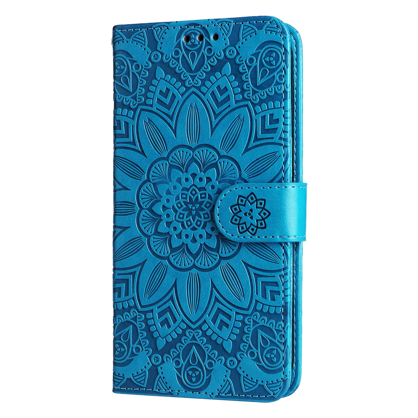 For Google Pixel 7 5G PU Leather Wallet Cover Sunflower Imprinted Flip Stand Case