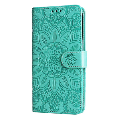For Google Pixel 7 5G PU Leather Wallet Cover Sunflower Imprinted Flip Stand Case