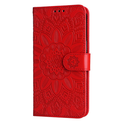 For Google Pixel 7 5G PU Leather Wallet Cover Sunflower Imprinted Flip Stand Case