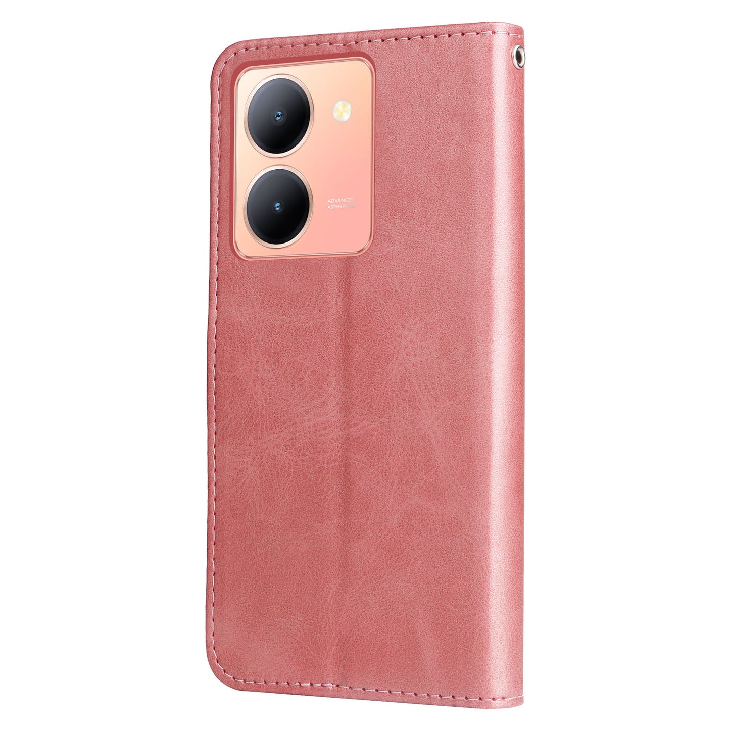 For vivo Y78 5G / Y78+ 5G Calf Texture Leather Anti-drop Stand Cover Zipper Pocket Wallet Phone Case