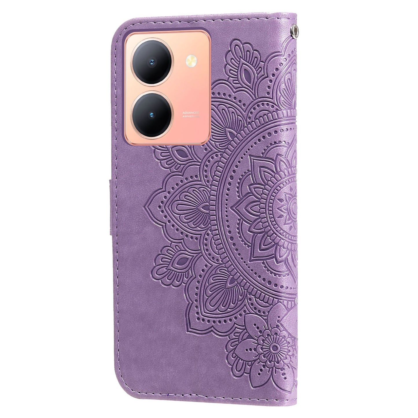 For vivo Y78+ 5G / Y78 5G Phone Case Flower Imprinting Phone Stand Wallet PU Leather Cover Shell