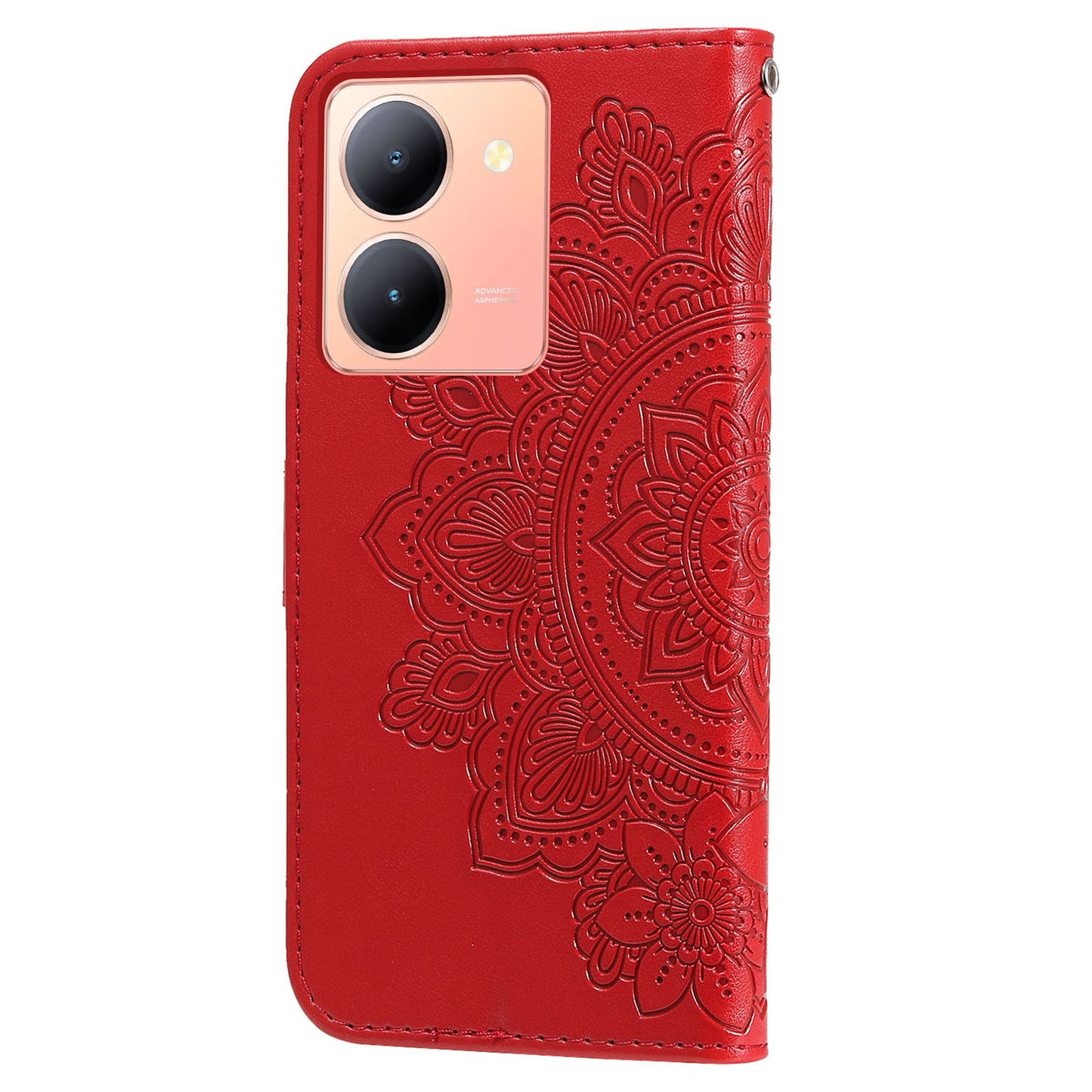 For vivo Y78+ 5G / Y78 5G Phone Case Flower Imprinting Phone Stand Wallet PU Leather Cover Shell