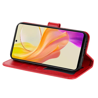 For vivo Y78+ 5G / Y78 5G Phone Case Flower Imprinting Phone Stand Wallet PU Leather Cover Shell