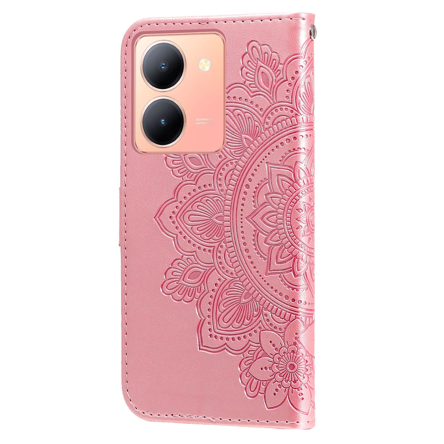 For vivo Y78+ 5G / Y78 5G Phone Case Flower Imprinting Phone Stand Wallet PU Leather Cover Shell