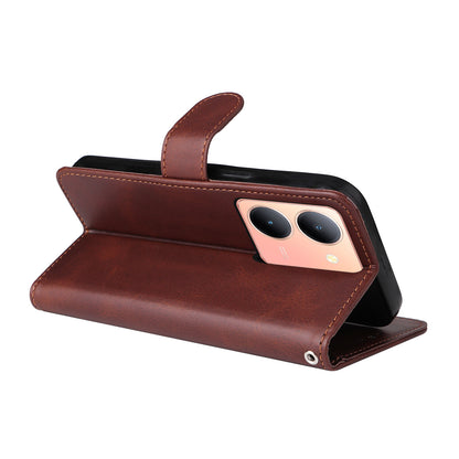 For vivo Y78 (China) 5G / Y36 4G / Y36 5G Phone Case Calf Texture Leather Wallet Stand Cover