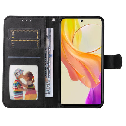 For vivo Y78 (China) 5G / Y36 4G / Y36 5G Phone Case Calf Texture Leather Wallet Stand Cover