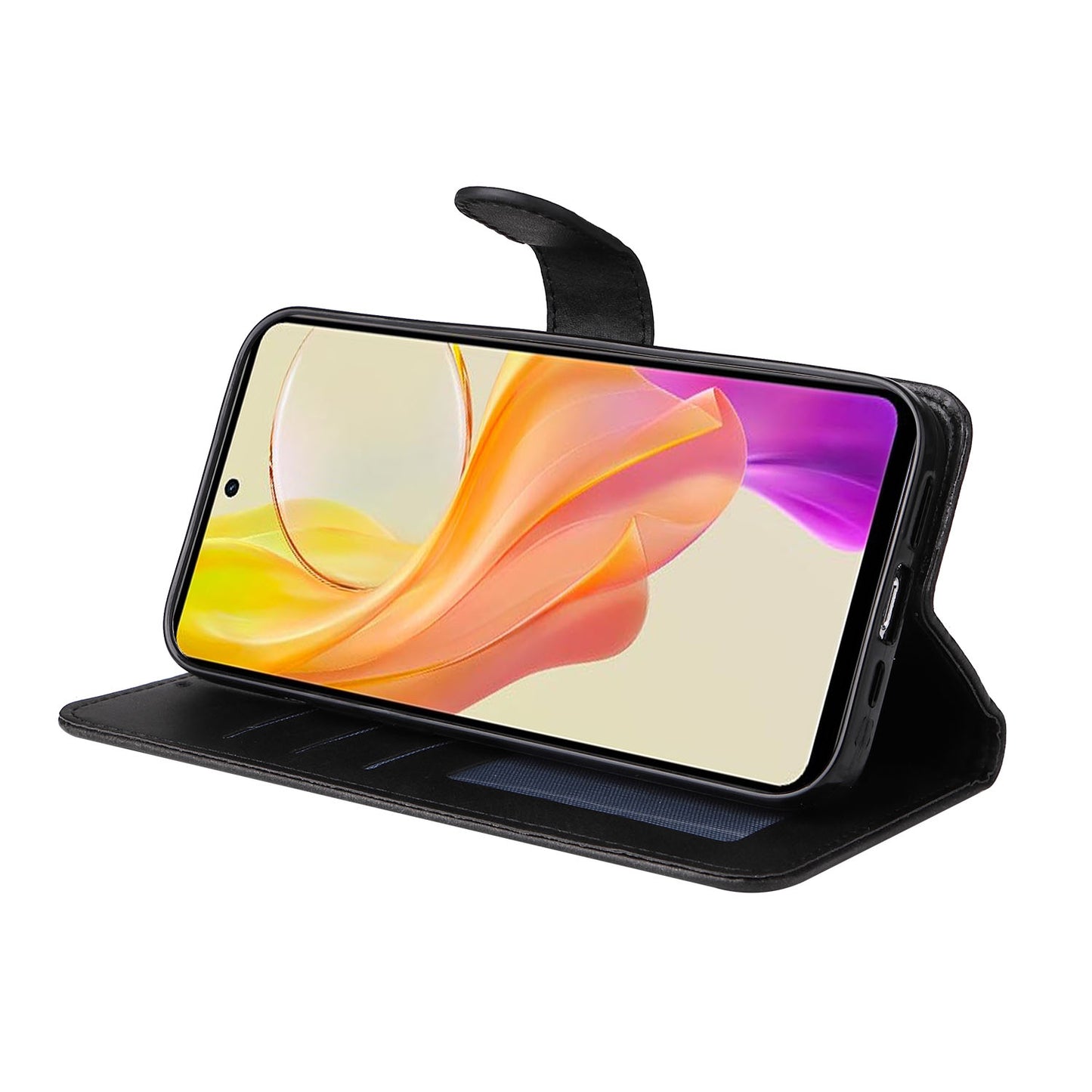 For vivo Y78 (China) 5G / Y36 4G / Y36 5G Phone Case Calf Texture Leather Wallet Stand Cover