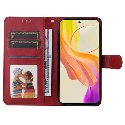 For vivo Y78 (China) 5G / Y36 4G / Y36 5G Phone Case Calf Texture Leather Wallet Stand Cover