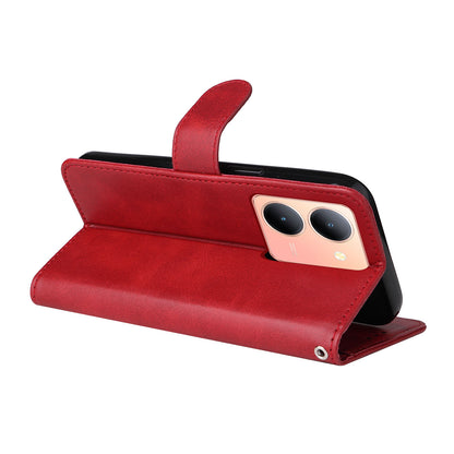 For vivo Y78 (China) 5G / Y36 4G / Y36 5G Phone Case Calf Texture Leather Wallet Stand Cover