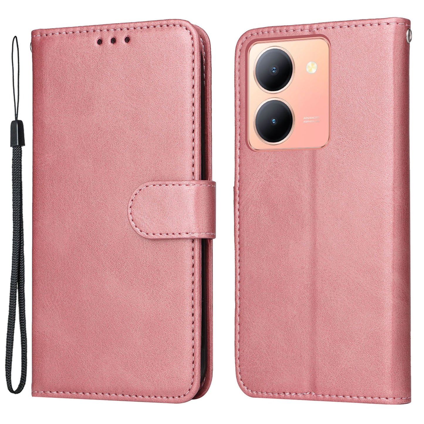 For vivo Y78 (China) 5G / Y36 4G / Y36 5G Phone Case Calf Texture Leather Wallet Stand Cover