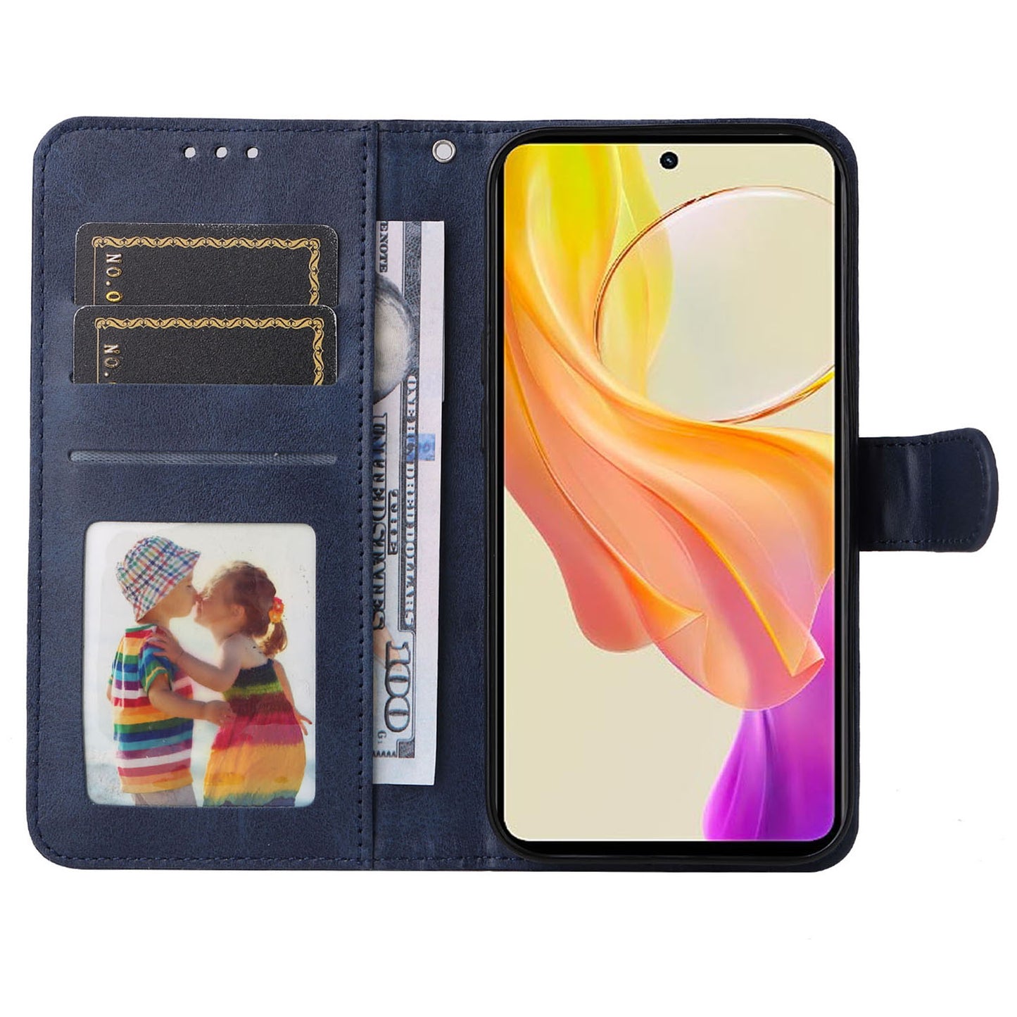 For vivo Y78 (China) 5G / Y36 4G / Y36 5G Phone Case Calf Texture Leather Wallet Stand Cover