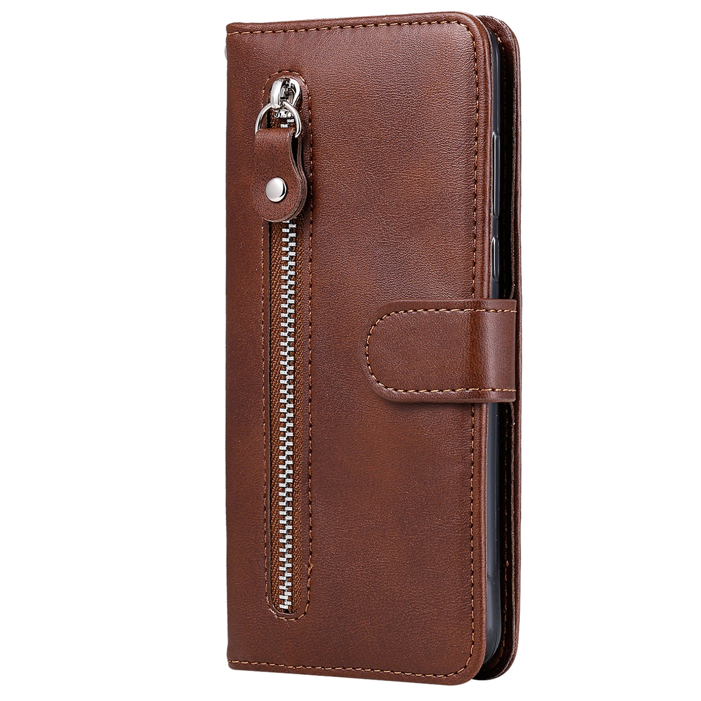 For vivo Y78 (China) 5G / Y36 4G / Y36 5G Flip Stand Phone Case Calf Texture Zipper Pocket Leather Wallet Cover
