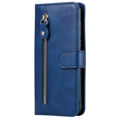 For vivo Y78 (China) 5G / Y36 4G / Y36 5G Flip Stand Phone Case Calf Texture Zipper Pocket Leather Wallet Cover