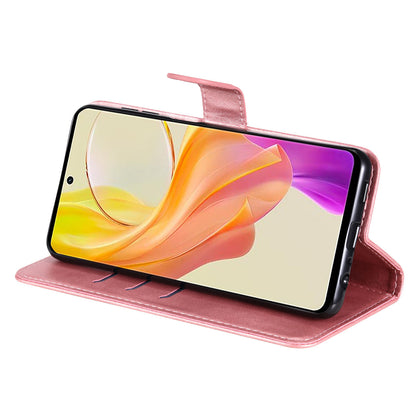 For vivo Y78 (China) 5G / Y36 4G / Y36 5G Flip Stand Phone Case Calf Texture Zipper Pocket Leather Wallet Cover