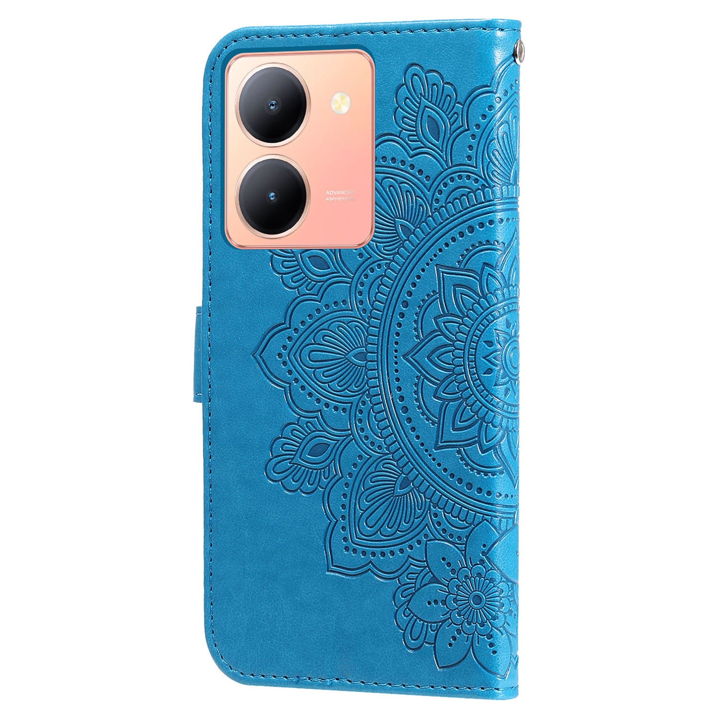 For vivo Y78 (China) 5G / Y36 4G / 5G Imprinted Flower PU Leather Cover Phone Case Stand Wallet Phone Shell