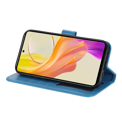 For vivo Y78 (China) 5G / Y36 4G / 5G Imprinted Flower PU Leather Cover Phone Case Stand Wallet Phone Shell