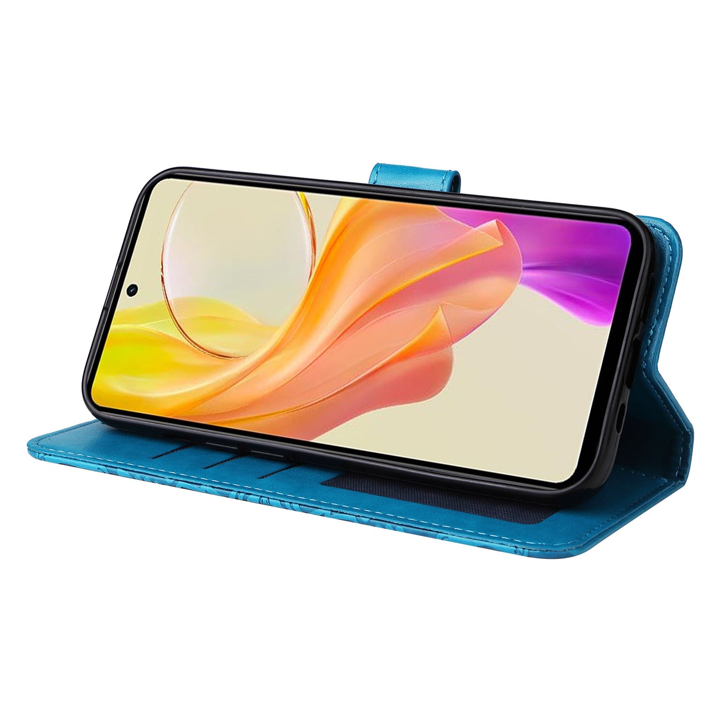 For vivo Y78 (China) 5G / Y36 4G / Y36 5G PU Leather Wallet Phone Cover Sunflower Imprinted Stand Case