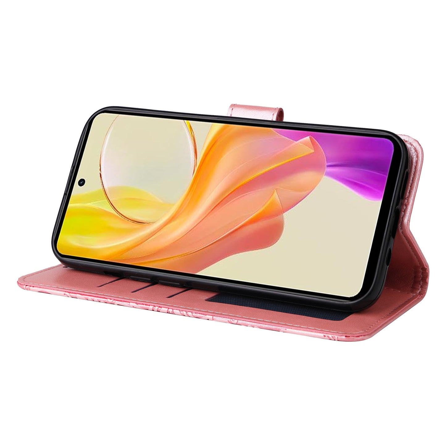 For vivo Y78 (China) 5G / Y36 4G / Y36 5G PU Leather Wallet Phone Cover Sunflower Imprinted Stand Case