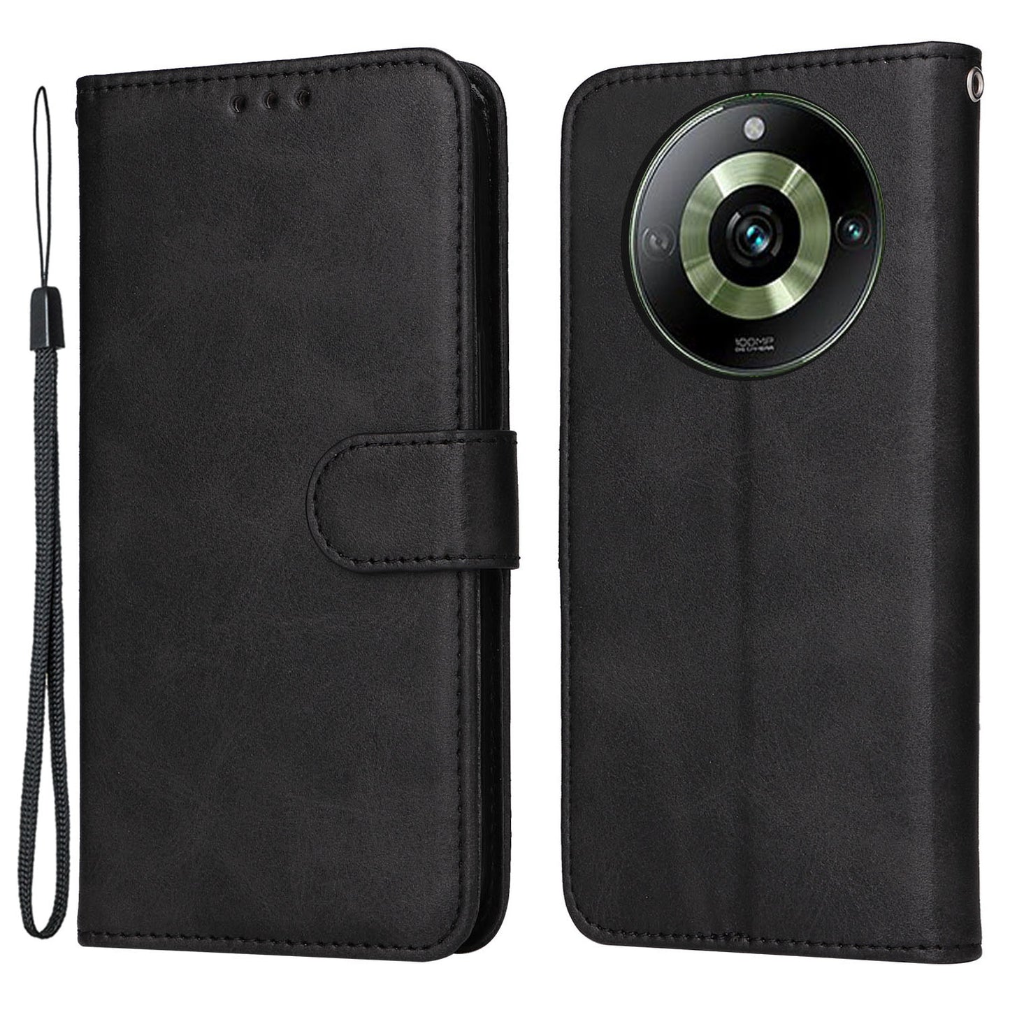 For Realme 11 Pro+ 5G / 11 Pro 5G PU Leather Wallet Phone Case Calf Texture Flip Stand Cover