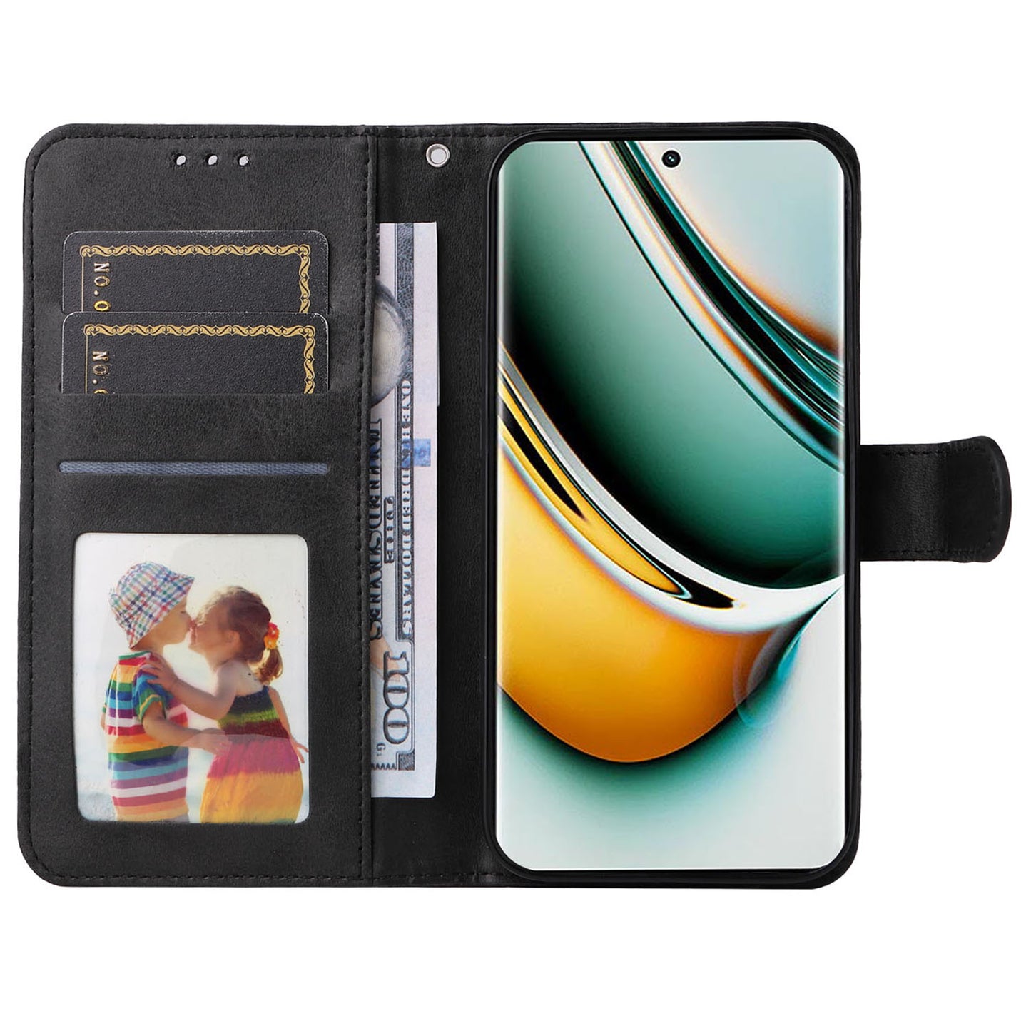 For Realme 11 Pro+ 5G / 11 Pro 5G PU Leather Wallet Phone Case Calf Texture Flip Stand Cover