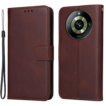 For Realme 11 Pro+ 5G / 11 Pro 5G PU Leather Wallet Phone Case Calf Texture Flip Stand Cover