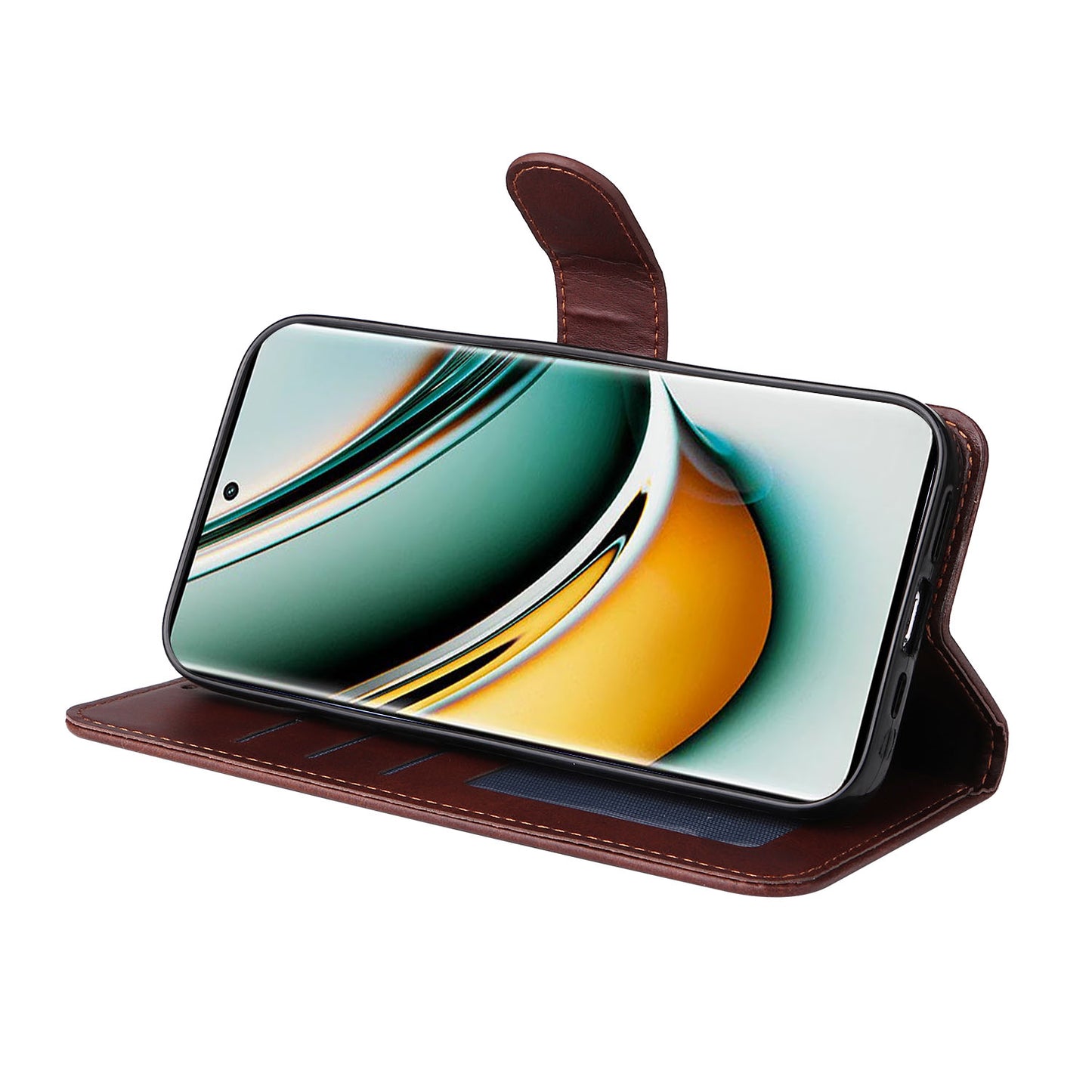 For Realme 11 Pro+ 5G / 11 Pro 5G PU Leather Wallet Phone Case Calf Texture Flip Stand Cover