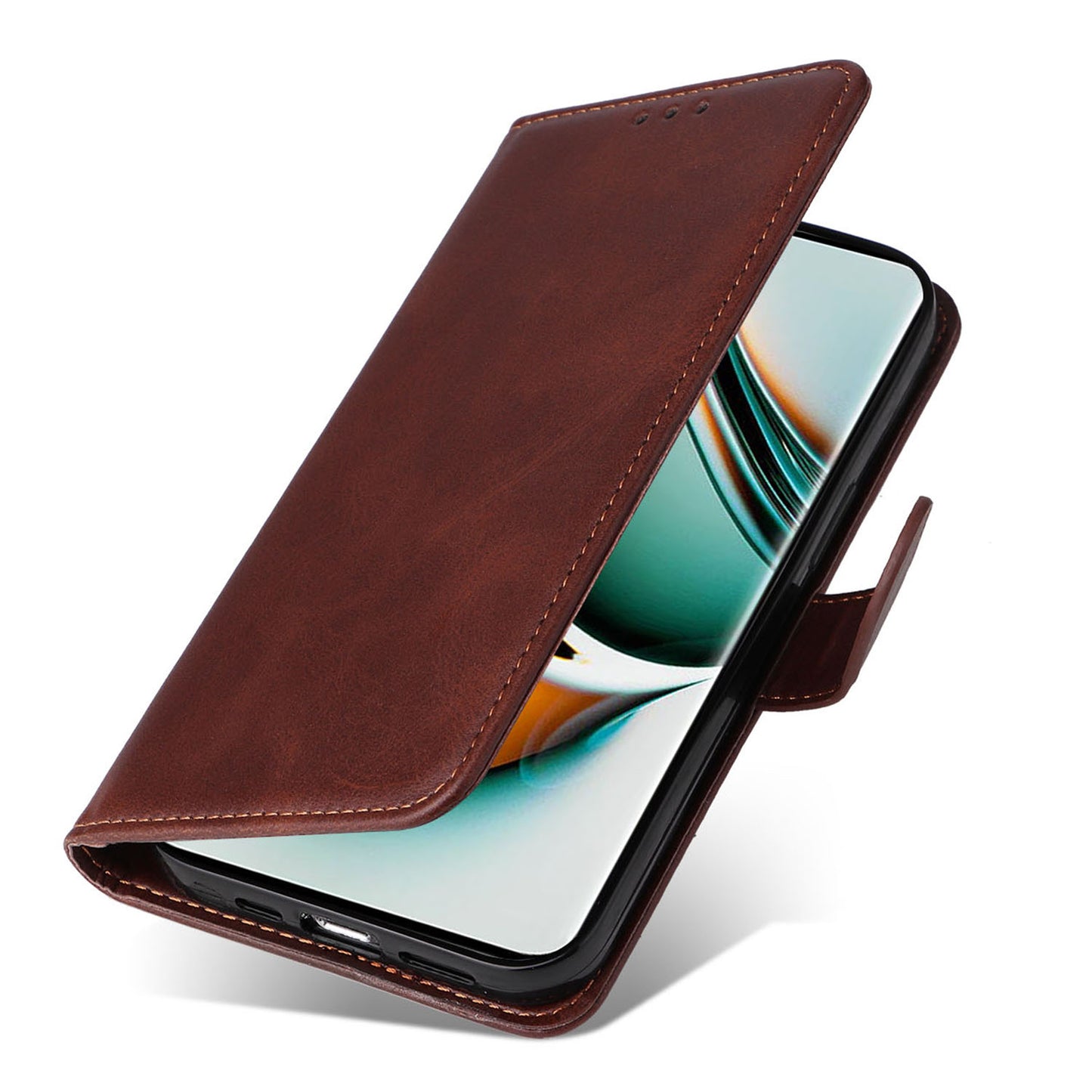 For Realme 11 Pro+ 5G / 11 Pro 5G PU Leather Wallet Phone Case Calf Texture Flip Stand Cover