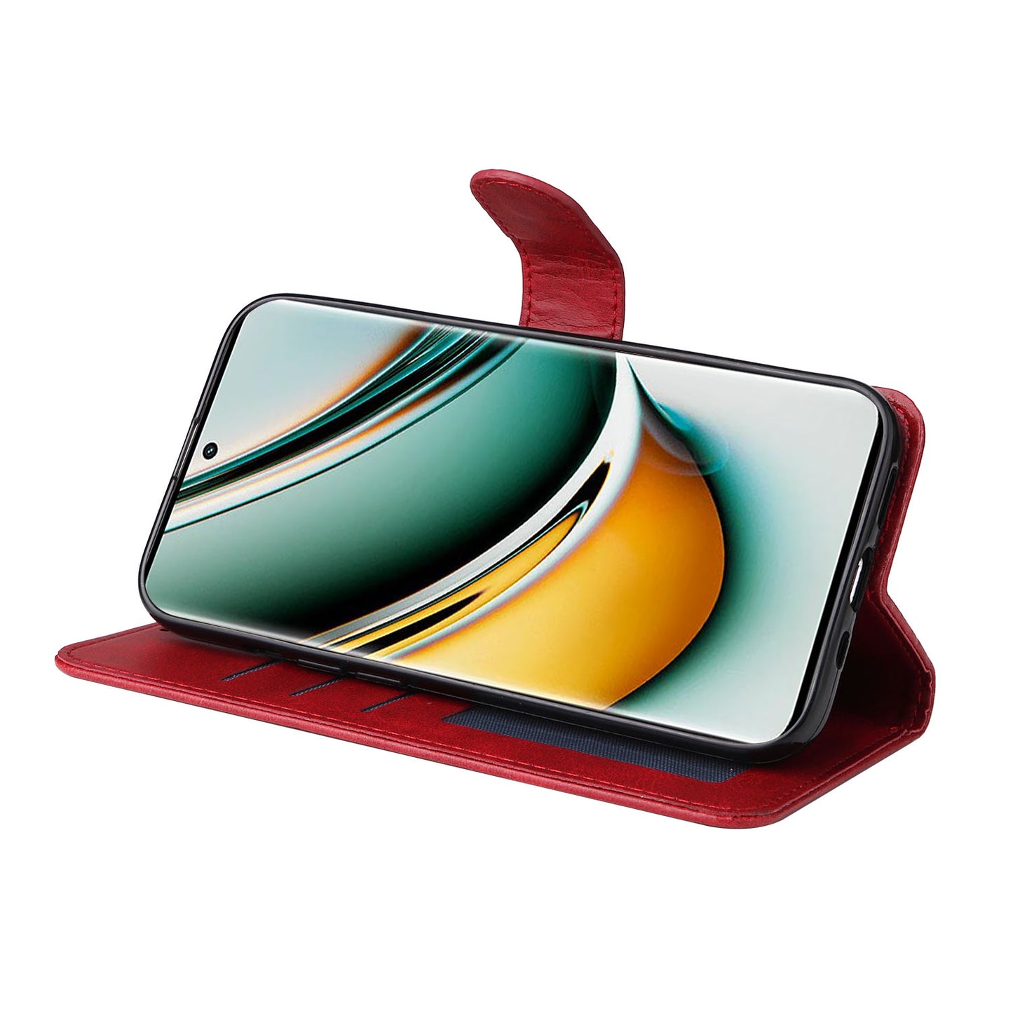 For Realme 11 Pro+ 5G / 11 Pro 5G PU Leather Wallet Phone Case Calf Texture Flip Stand Cover