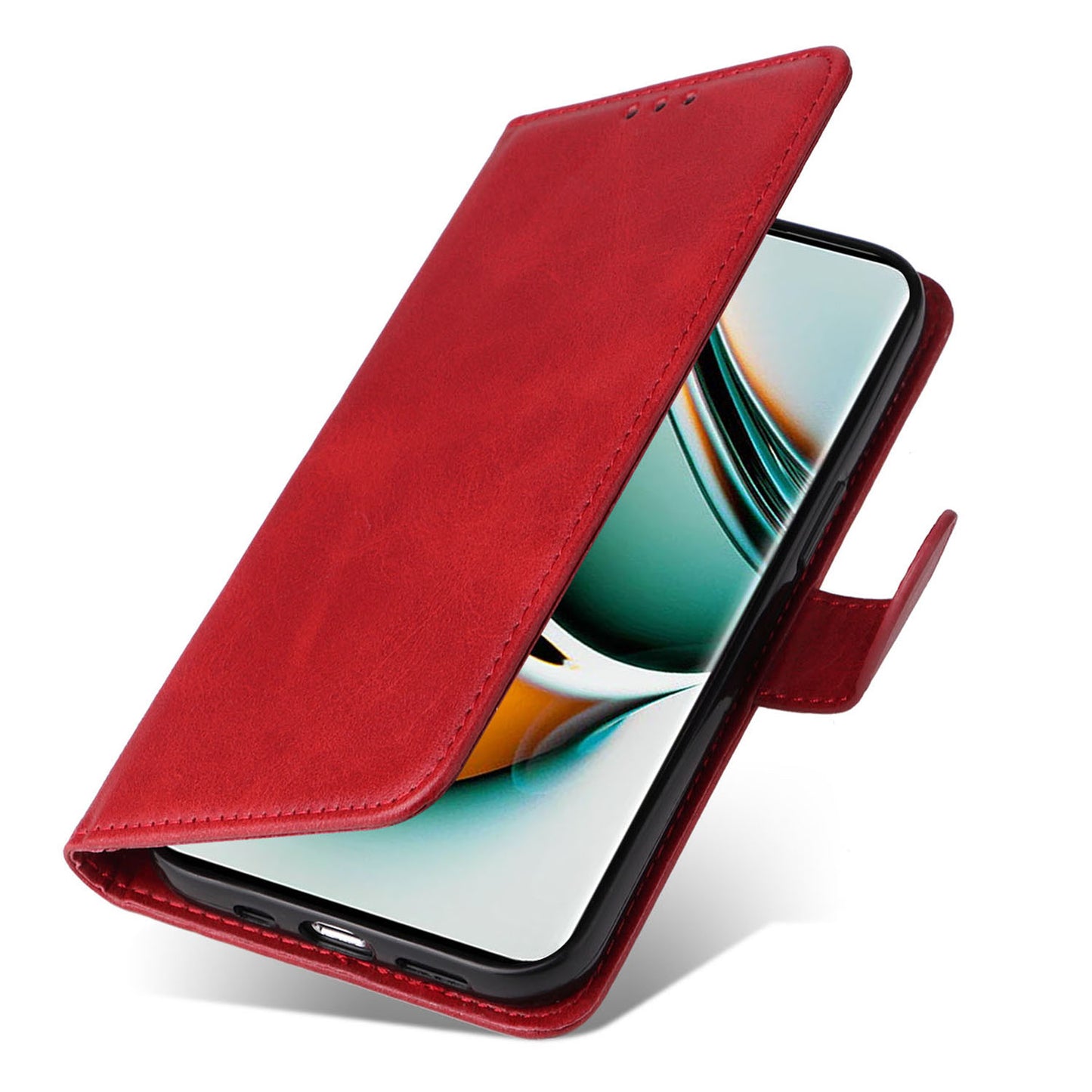 For Realme 11 Pro+ 5G / 11 Pro 5G PU Leather Wallet Phone Case Calf Texture Flip Stand Cover