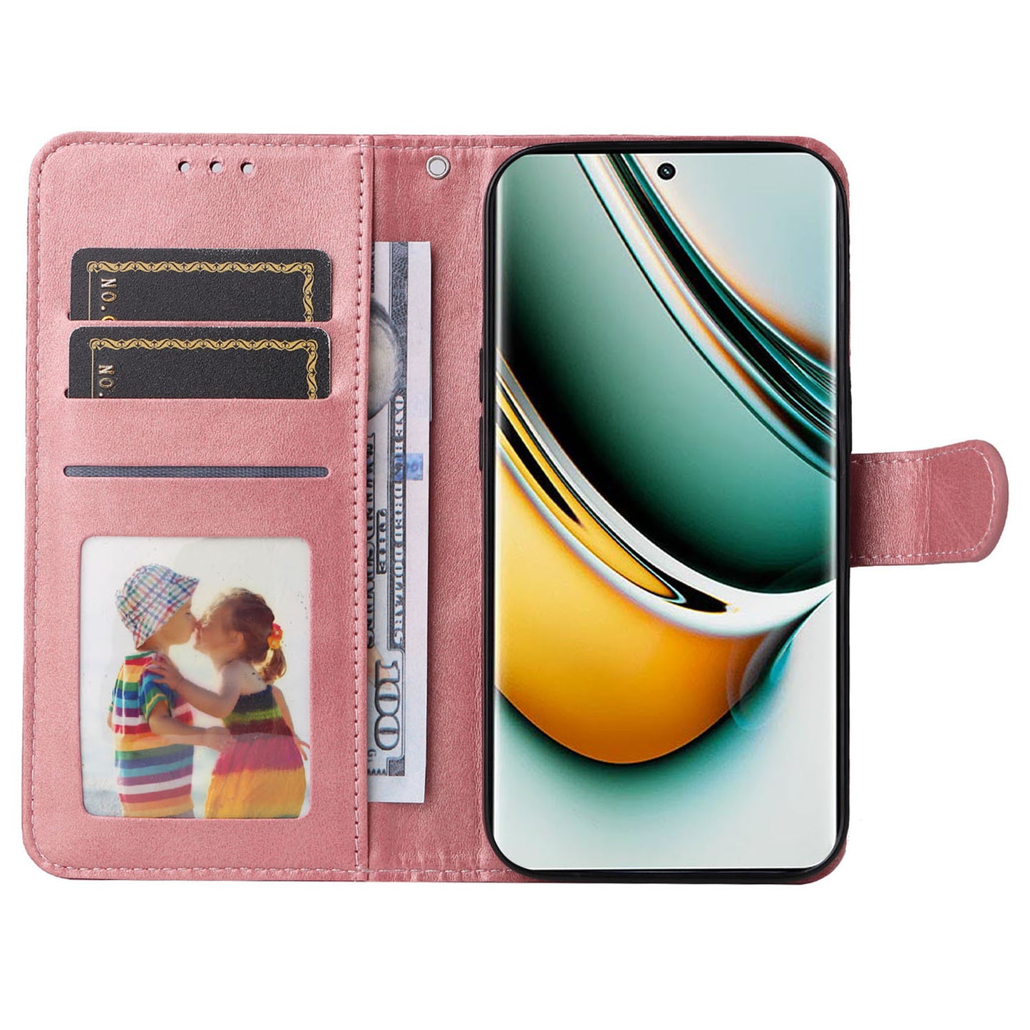 For Realme 11 Pro+ 5G / 11 Pro 5G PU Leather Wallet Phone Case Calf Texture Flip Stand Cover