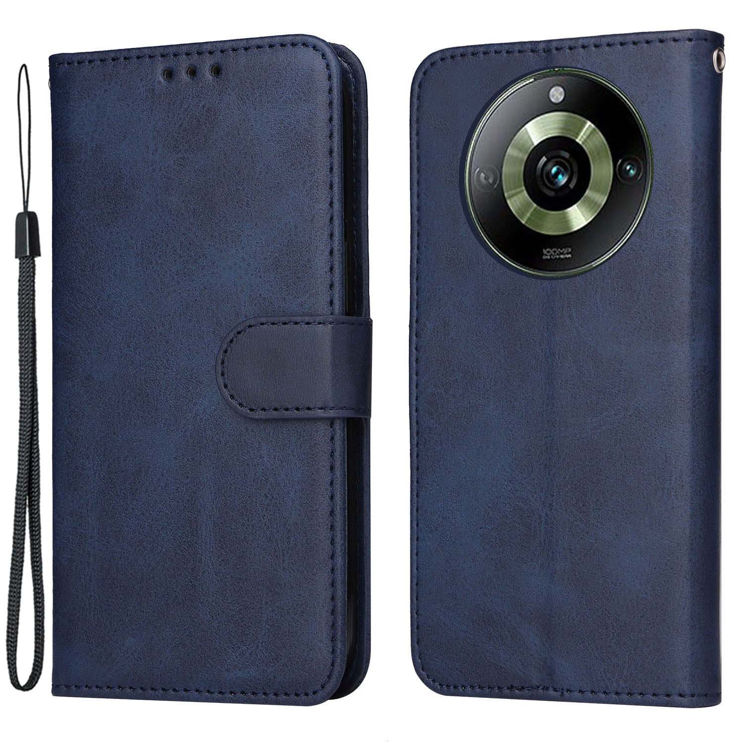For Realme 11 Pro+ 5G / 11 Pro 5G PU Leather Wallet Phone Case Calf Texture Flip Stand Cover