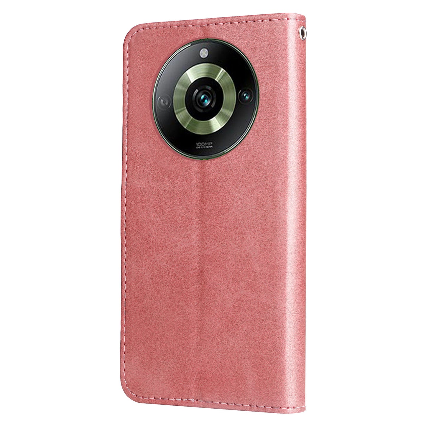 For Realme 11 Pro+ / 11 Pro 5G Leather Wallet Stand Cover Calf Texture Phone Case with Zipper Pocket