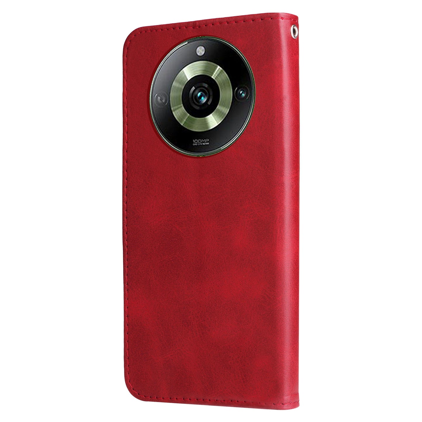 For Realme 11 Pro+ / 11 Pro 5G Leather Wallet Stand Cover Calf Texture Phone Case with Zipper Pocket