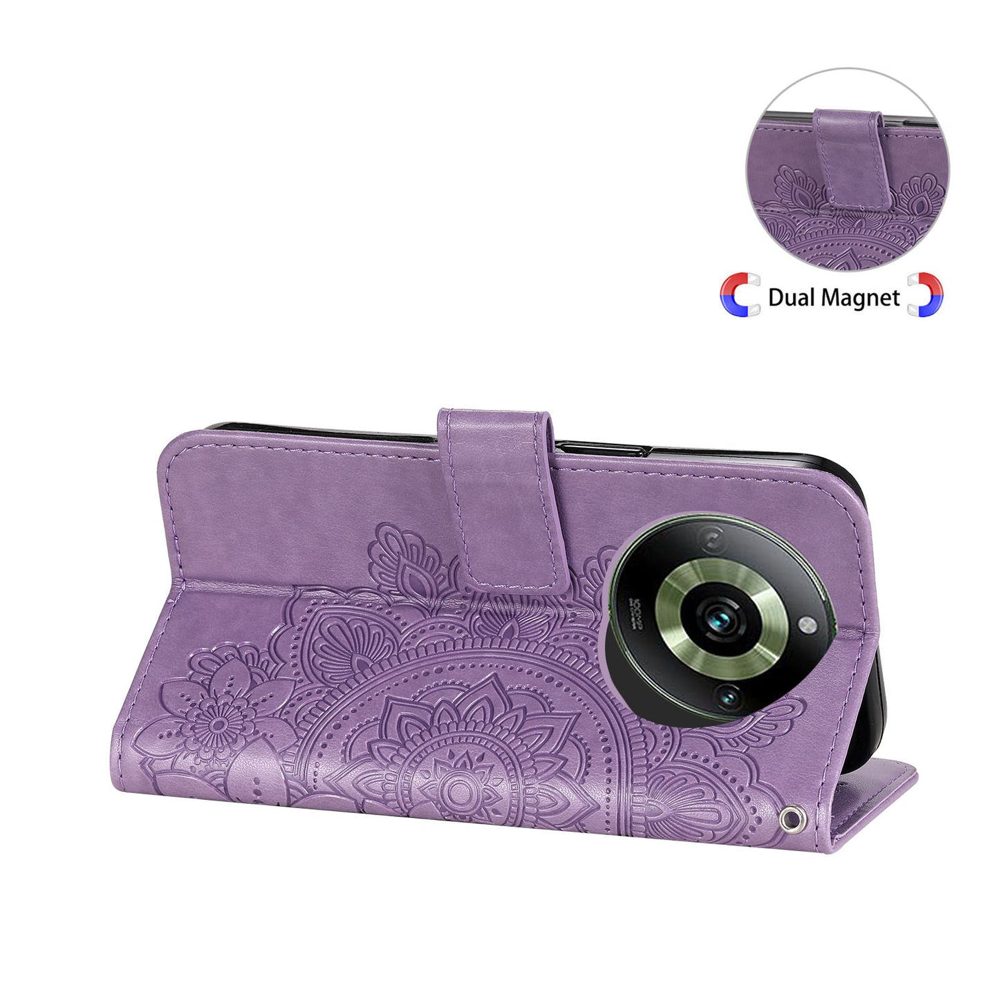 For Realme 11 Pro 5G / 11 Pro+ 5G Mobile Phone Shell Stand Wallet Imprinted Flower PU Leather Cover Phone Case