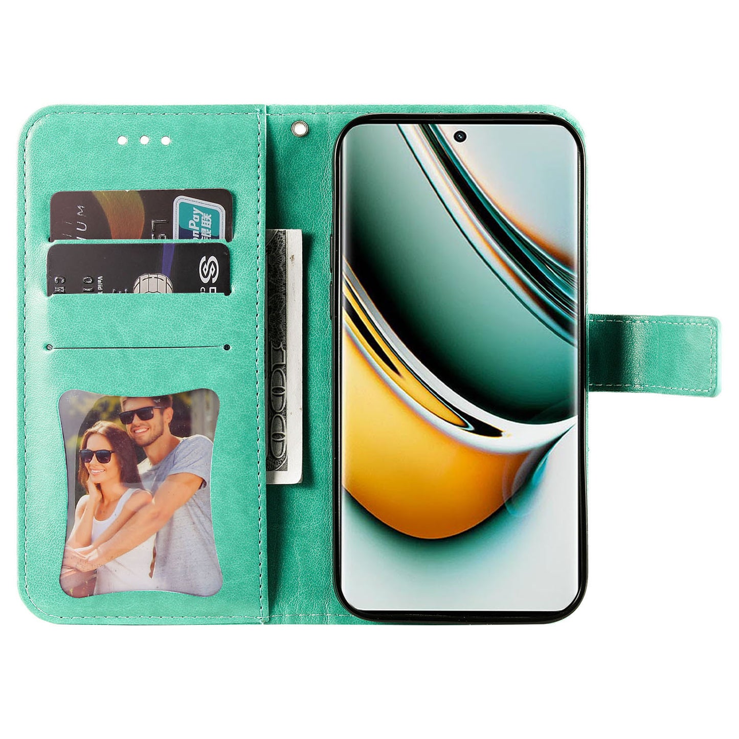 For Realme 11 Pro 5G / 11 Pro+ 5G Mobile Phone Shell Stand Wallet Imprinted Flower PU Leather Cover Phone Case