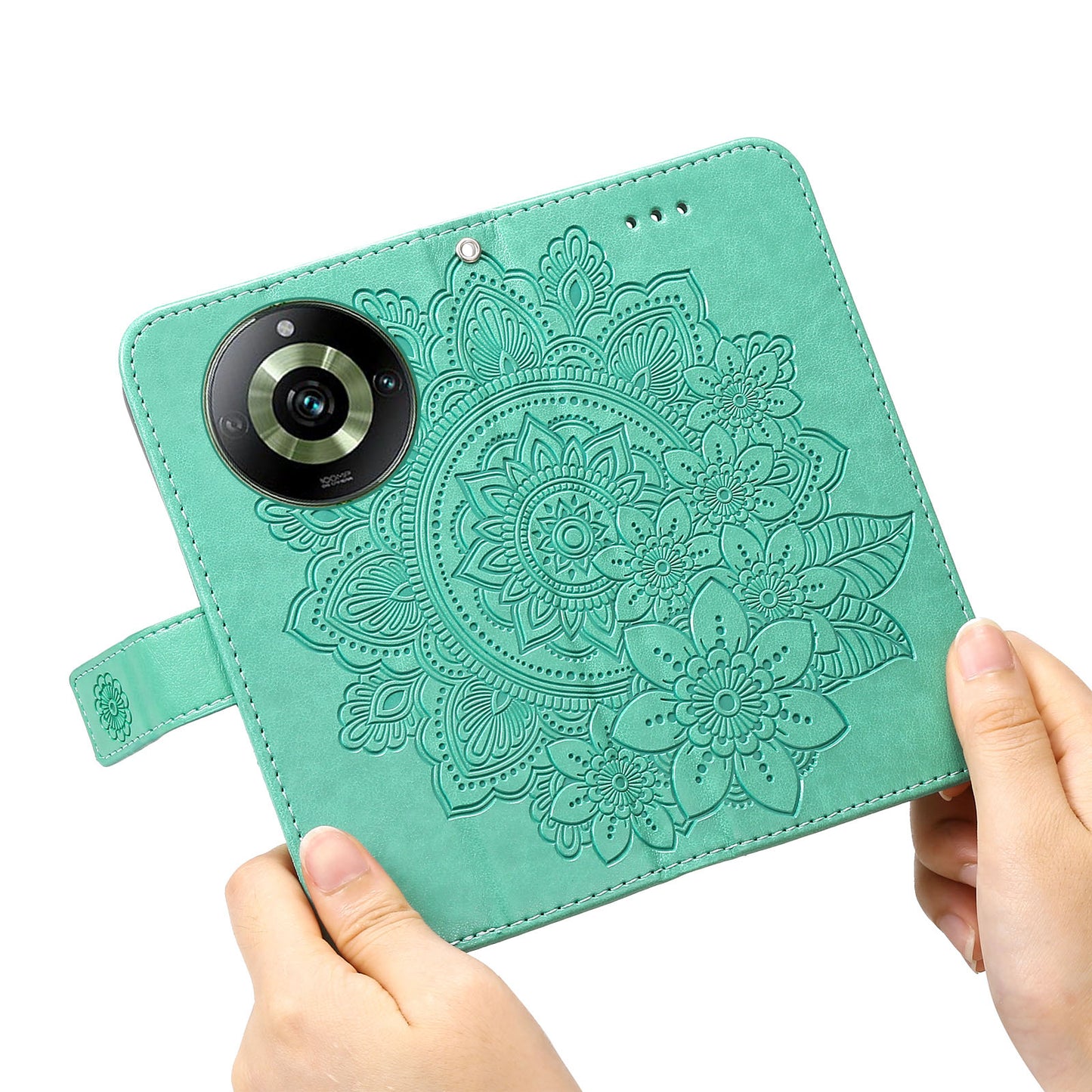 For Realme 11 Pro 5G / 11 Pro+ 5G Mobile Phone Shell Stand Wallet Imprinted Flower PU Leather Cover Phone Case